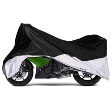 Waterproof Motorcycle Cover LA Heavy Duty Outdoor Rain UV Protector Silver