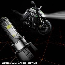 LED Motorcycle Headlight Bulb H4 P15 D25 S2 BA20D 40W 4000LM 6000K Hi/Lo Beam