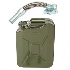 20L Fuel Oil Petrol Diesel Storage Can with British Style Pour Tube Army Green