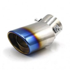 Universal Car Stainless Steel Chrome Rear Round Exhaust Tail Muffler Tip Pipe