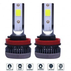2x H11 Mini Ultra-light COB LED Headlight Hi-Low Beam Fog Bulbs 120W 26000LM