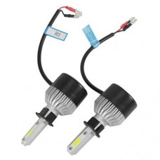 2 PCS H3 LED Headlight Bulb COB Lntegrated LED Car Headlights White Light
