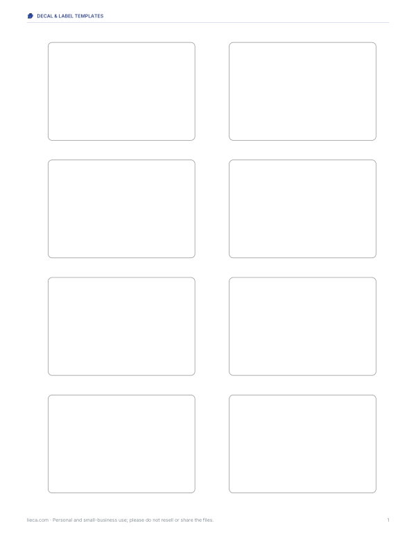 Preview of Printable 2 x 3 Inch Rectangle Labels